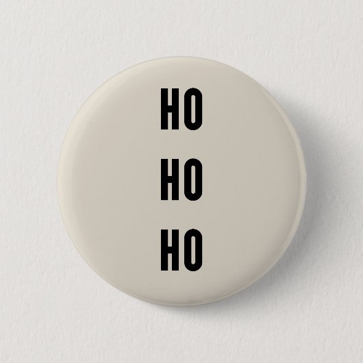 Ho Ho Ho Ronde Button 5,7 Cm (Voorkant)