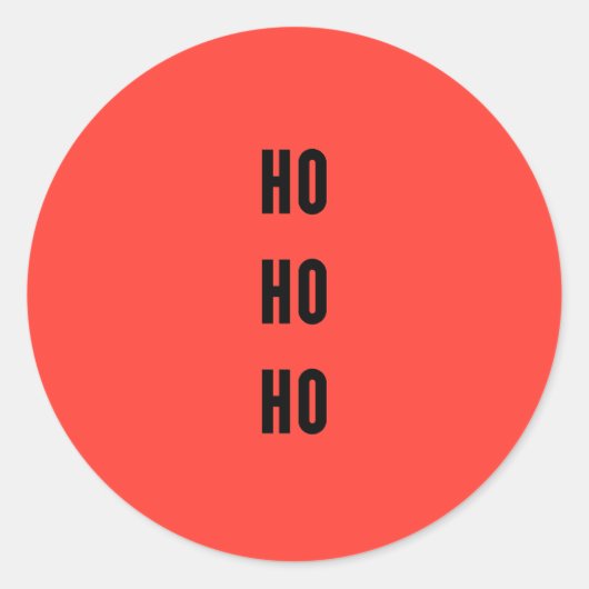Ho Ho Ho Ronde Sticker (Voorkant)