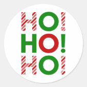 HO! HO! HO! RONDE STICKER (Voorkant)