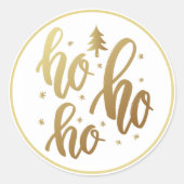 Ho Ho Ho Ronde Sticker (Voorkant)