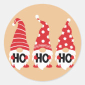 Ho Ho Ho Ronde Sticker (Voorkant)