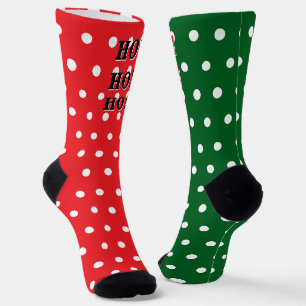 HO HO HO Rood Groen Wit Stippen Sokken