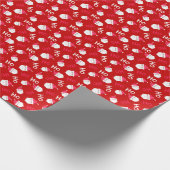Ho Ho Ho Rood & Wit Sinterklaaspatroon Cadeaupapier (Hoek)