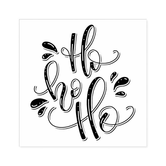 Ho Ho Ho Rubberstempel (Afrduk)