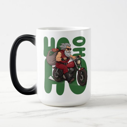 Ho Ho Ho Santa Biker Magische Mok (Links)