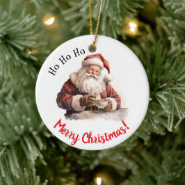 Ho Ho Ho! Santa Christmas Custom Keramisch Ornamen Ornament