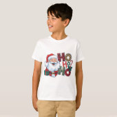 Ho Ho Ho Santa Christmas Design – feestelijke vaka T-shirt (Voorkant volledig)