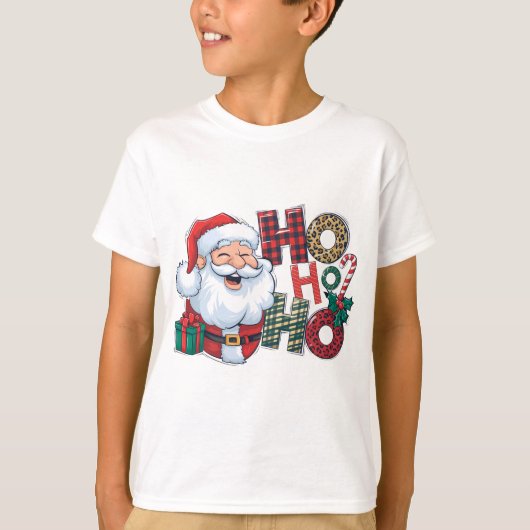 Ho Ho Ho Santa Christmas Design – feestelijke vaka T-shirt (Voorkant)
