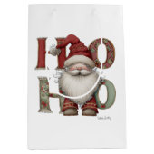 HO HO HO Santa Christmas Gift Bags  Medium Cadeauzakje (Voorkant)