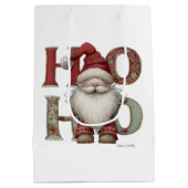 HO HO HO Santa Christmas Gift Bags  Medium Cadeauzakje (Achterkant)