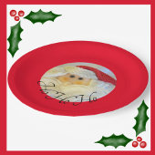 Ho Ho Ho Santa Claus Face Cute Red Kerstmis Papieren Bordje