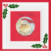 Ho Ho Ho Santa Claus Face Cute Red Kerstmis Servet
