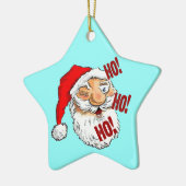 Ho Ho Ho Santa Claus Keramisch Ornament (Links)