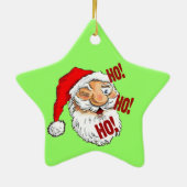 Ho Ho Ho Santa Claus Keramisch Ornament (Achterkant)