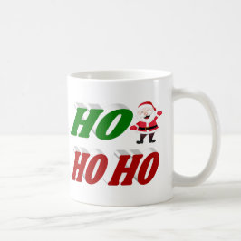 Ho Ho Ho Santa Claus Kersthalve typografie Koffiemok
