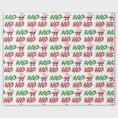 Ho Ho Ho Santa Claus Kerstmis, groen script Cadeaupapier (Vlak)