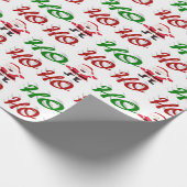 Ho Ho Ho Santa Claus Kerstmis, groen script Cadeaupapier (Hoek)