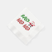 Ho Ho Ho Santa Claus Kerstmis, groen script Servet (Hoek)