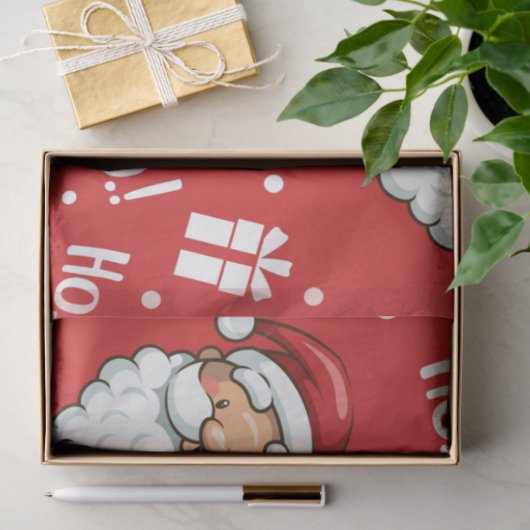 Ho! Ho! Ho! Santa Claus | kerstpapier Tissuepapier (Geschenk)
