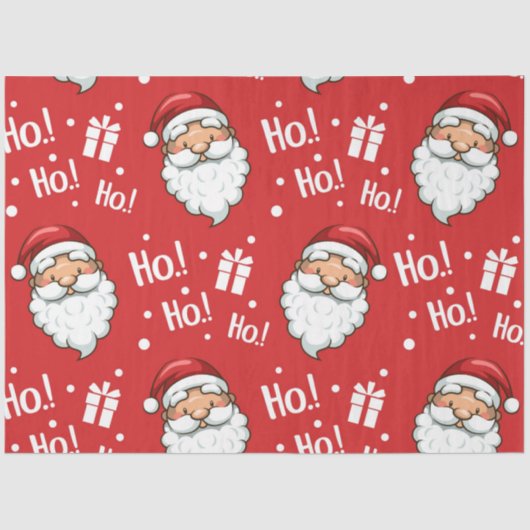 Ho! Ho! Ho! Santa Claus | kerstpapier Tissuepapier (Voorkant)