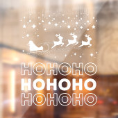 Ho Ho Ho Santa Claus kerstrenders Sleigh Raamsticker (Vel 2)