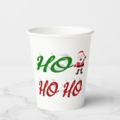 Ho Ho Ho Santa Claus kerstscript Papieren Bekers (Achterkant)