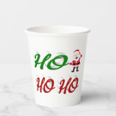 Ho Ho Ho Santa Claus kerstscript Papieren Bekers (Voorkant)