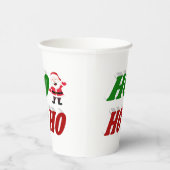 Ho Ho Ho Santa Claus kersttypografie Papieren Bekers (Rechts)