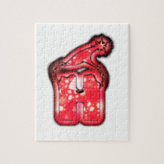 Ho Ho Ho! Santa Claus Pet Merry kerstster Legpuzzel (Verticaal)