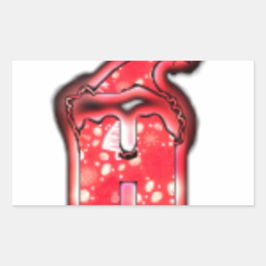 Ho Ho Ho! Santa Claus Pet Merry kerstster Rechthoekige Sticker (Voorkant)