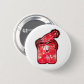 Ho Ho Ho! Santa Claus Pet Merry kerstster. Ronde Button 5,7 Cm (Voorkant /achterkant)