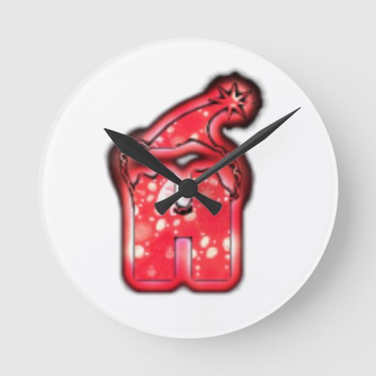 Ho Ho Ho! Santa Claus Pet Merry kerstster Ronde Klok (Voorkant)