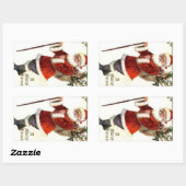 Ho Ho Ho Santa Claus Rechthoekige Sticker (Vel)