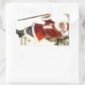 Ho Ho Ho Santa Claus Rechthoekige Sticker (Tas)