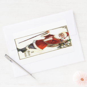 Ho Ho Ho Santa Claus Rechthoekige Sticker