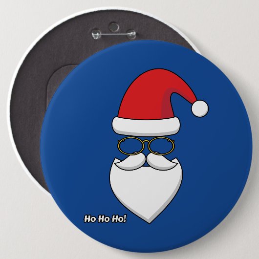 Ho Ho Ho Santa Claus Ronde Button 6,0 Cm (Voorkant /achterkant)