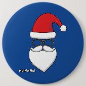 Ho Ho Ho Santa Claus Ronde Button 6,0 Cm (Voorkant)