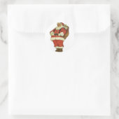 Ho Ho Ho Santa Claus Ronde Sticker (Tas)