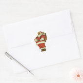 Ho Ho Ho Santa Claus Ronde Sticker (Envelop)