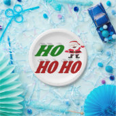 Ho Ho Ho Santa Claus-typografie Kerstmis Papieren Bordje (Feest)