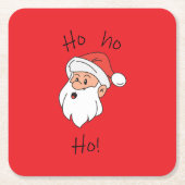 Ho ho ho santa clause kartonnen onderzetters (Voorkant)