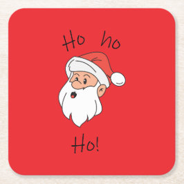 Ho ho ho santa clause kartonnen onderzetters