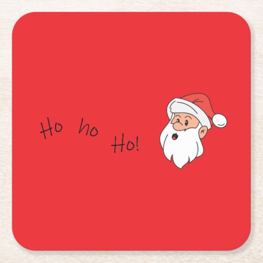 Ho ho ho santa clause  kartonnen onderzetters (Voorkant)