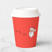 Ho ho ho santa clause papieren bekers (Voorkant)