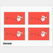 Ho ho ho santa clause  rechthoekige sticker (Vel)
