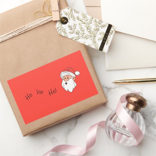 Ho ho ho santa clause  rechthoekige sticker (Geschenken)