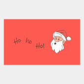 Ho ho ho santa clause  rechthoekige sticker (Voorkant)