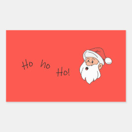 Ho ho ho santa clause rechthoekige sticker
