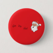Ho ho ho santa clause  ronde button 5,7 cm (Voorkant)