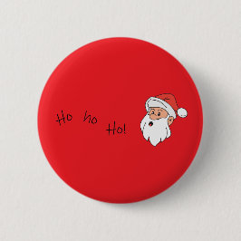 Ho ho ho santa clause ronde button 5,7 cm